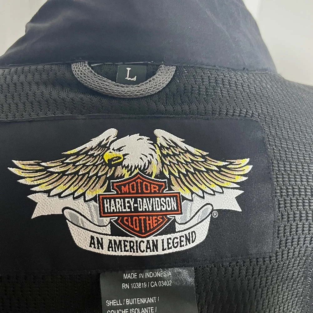 Harley-Davidson Gray and Black Riding Jacket Size Large
